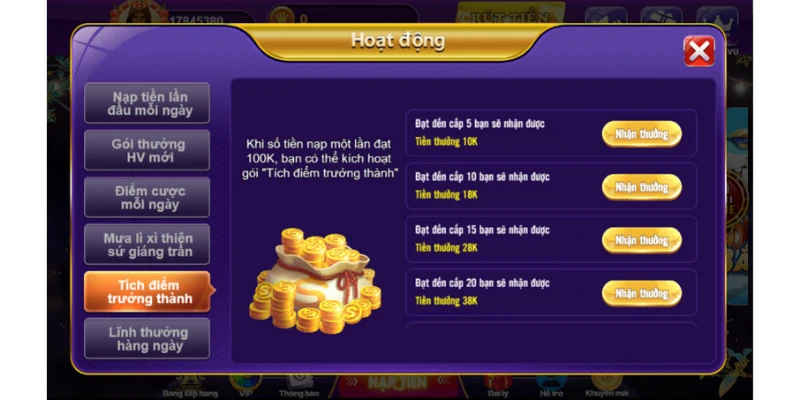 Tích Lũy Tuần 68 Game Bài