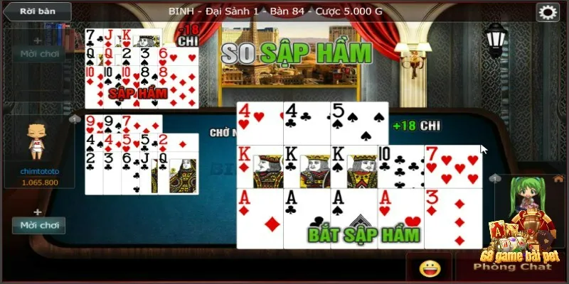 Xếp bài đúng cách, tránh sập hầm trong mậu binh