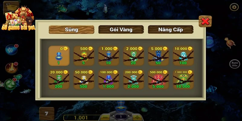 6 loại súng cơ bản trong bắn cá zui  người chơi cần nên biết